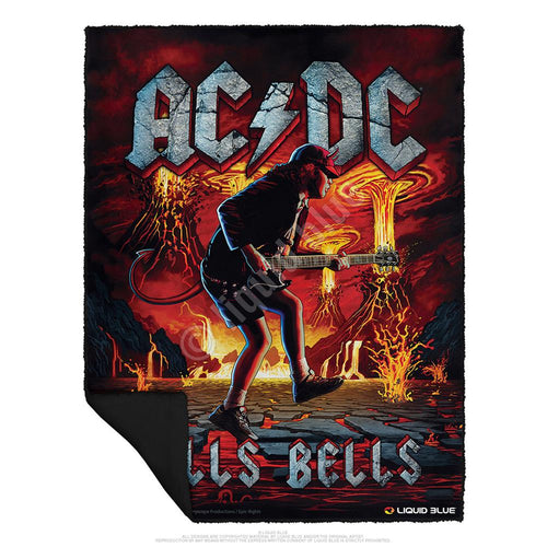 AC/DC Rock Eruption Fleece Throw Blanket