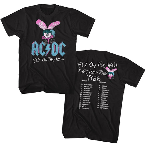 AC/DC Special Order Fly Wall Euro Tour Adult Short-Sleeve T-Shirt