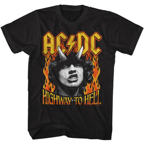 AC/DC Special Order Highway To Hell Fire Adult Short-Sleeve T-Shirt