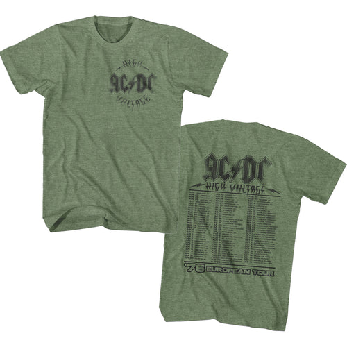 AC/DC Special Order HV 76 Tour Adult Short-Sleeve T-Shirt