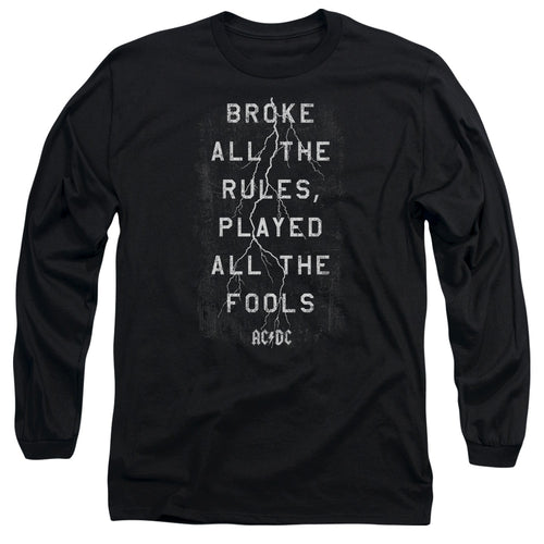 AC/DC Special Order Struck Men's 18/1 Long Sleeve 100% Cotton T-Shirt