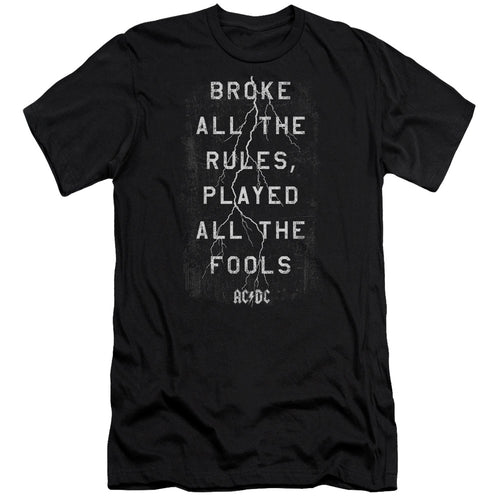 AC/DC Special Order Struck Men's 30/1 100% Cotton Slim Fit Short-Sleeve T-Shirt