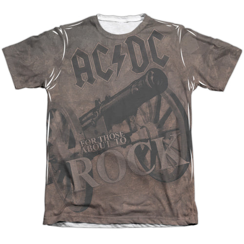 AC/DC We Salute You Men's Regular Fit 65% Poly 35% Cotton Short-Sleeve T-Shirt