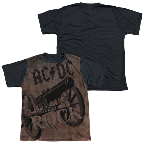 AC/DC Special Order We Salute You Youth Black Back 100% Polyester Regular Fit Short Sleeve T-Shirt