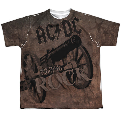 AC/DC We Salute You Youth Regular Fit 100% Polyester Short-Sleeve T-Shirt
