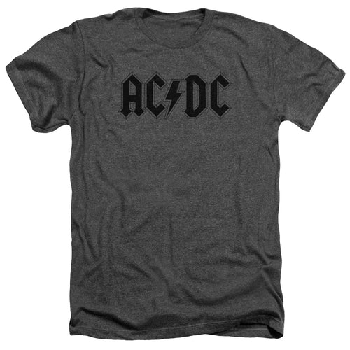 AC/DC Special Order Worn Logo Men's 30/1 Heather 60% Cotton 40% Poly Short-Sleeve T-Shirt