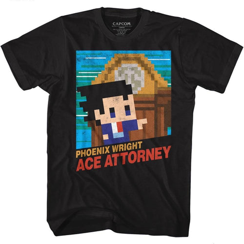 Ace Attorney Special Order 8Bit Cover Adult S/S T-Shirt