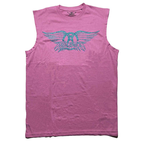 Aerosmith Glitter Print Logo Unisex Tank T-Shirt