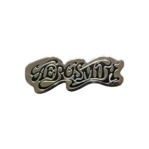 Aerosmith Logo Silver Metal Sticker - Medium