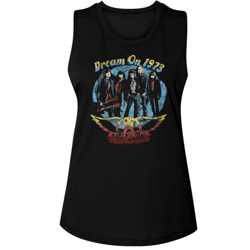 Aerosmith Dream On Ladies Muscle Tank T-Shirt