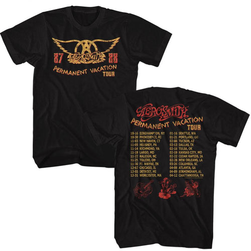 Aerosmith Permanent Tour 87-88 Adult Short-Sleeve T-Shirt