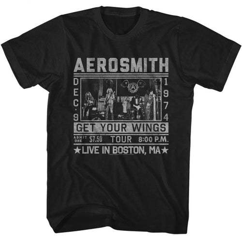 Aerosmith Wings Tour 74 Adult Short-Sleeve T-Shirt