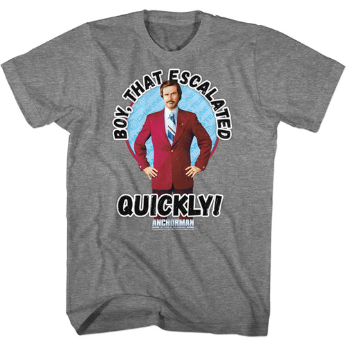 Anchorman Special Order Escalated Quickly Adult Short-Sleeve T-Shirt