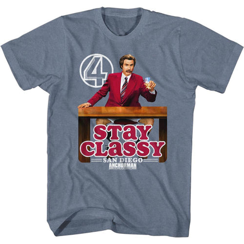 Anchorman Special Order Stay Classy Logo Adult Short-Sleeve T-Shirt
