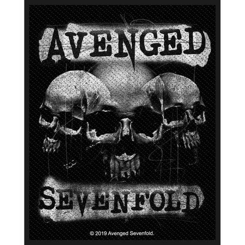 Avenged Sevenfold 3 Skulls Standard Woven Patch