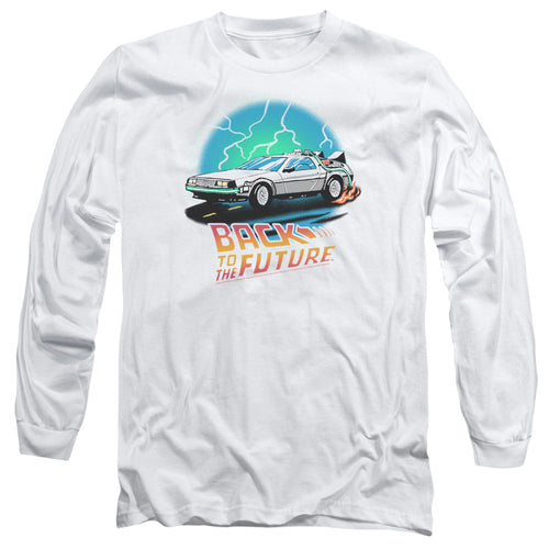 Back To The Future Bttf Airbrush Men's 18/1 Cotton Long-Sleeve T-Shirt