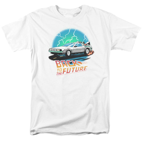 Back To The Future Bttf Airbrush Men's 18/1 Cotton Short-Sleeve T-Shirt