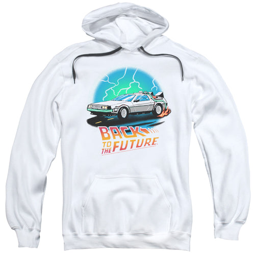 Back To The Future Bttf Airbrush Men's Pull-Over 75 25 Poly Hoodie
