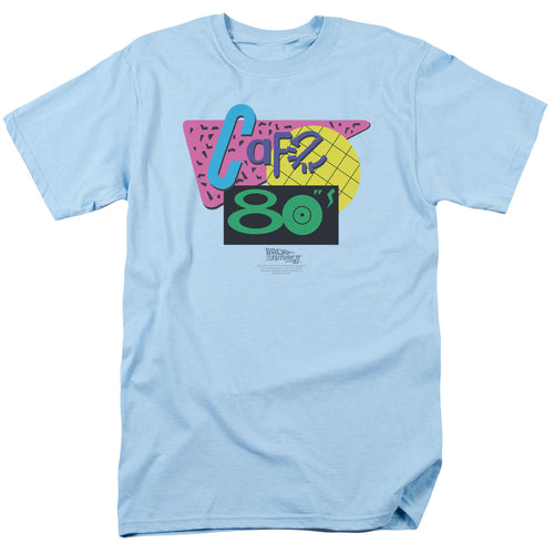 Back To The Future Cafe 80s Men's 18/1 Cotton Short-Sleeve T-Shirt
