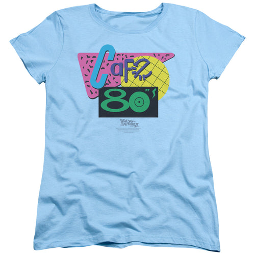 Back To The Future Cafe 80s Women's 18/1 Cotton Short-Sleeve T-Shirt