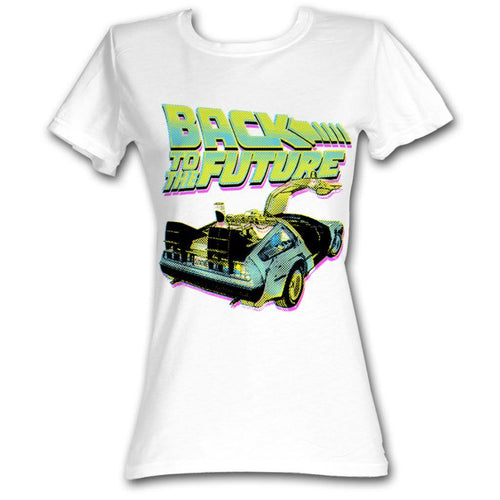 Back To The Future Special Order Btf Neon Juniors S/S T-Shirt