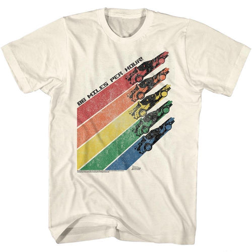 Back To The Future Special Order Rainbow Adult S/S T-Shirt