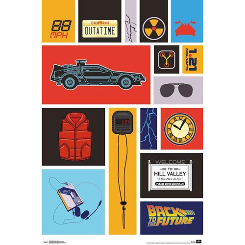Back To The Future Grid Poster - 22 In x 34 In