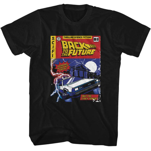 Back To The Future BTTF Comic Cover Adult Short-Sleeve T-Shirt