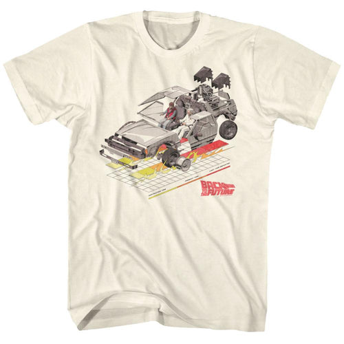 Back To The Future Car With Grid Adult Short-Sleeve T-Shirt