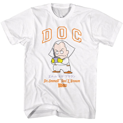 Back To The Future Doc Cartoon Character Adult Short-Sleeve T-Shirt