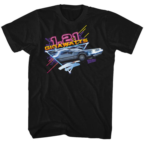 Back To The Future Neon Gigawatts Adult Short-Sleeve T-Shirt