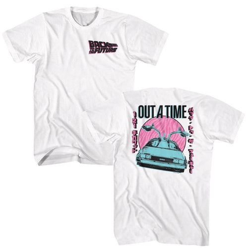Back To The Future Outatime Pastel Front And Back Adult Short-Sleeve T-Shirt