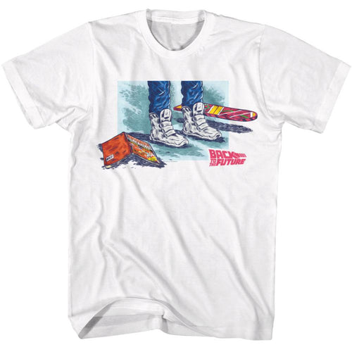 Back To The Future Shoes Comic Hoverboard Adult Short-Sleeve T-Shirt