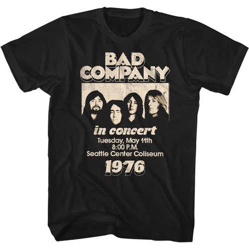 Bad Company Special Order In Concert 76 Adult S/S T-Shirt