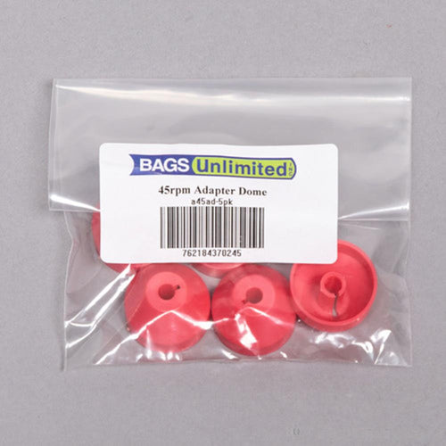 Bags Unlimited A45Ad5Pk 45Rpm Record Adaptor Dome 5 Pack