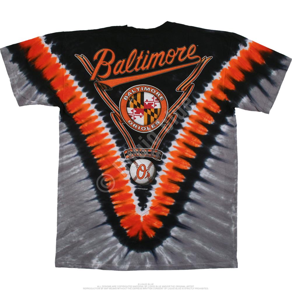 Baltimore Orioles V Tie-Dye T-Shirt