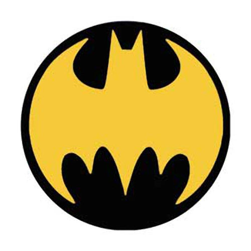 Batman Yellow Logo Button