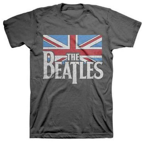 Beatles - Beatles Distressed British Flag Short-Sleeve T-Shirt