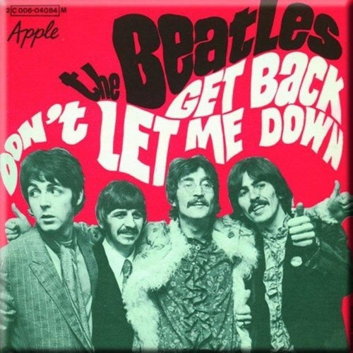 Beatles Get Back Don't Let Me Down Red Magnet