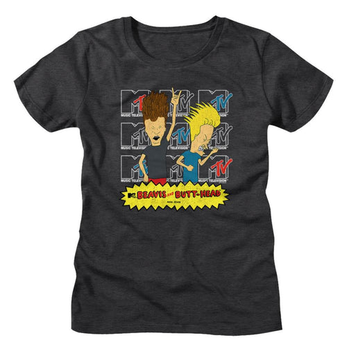 Beavis And Butthead Special Order Logos Ladies Short-Sleeve T-Shirt