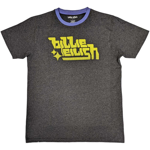 Billie Eilish Neon Green Logo Unisex Ringer T-Shirt