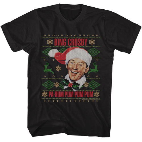 Bing Crosby Christmas Sweater Adult Short-Sleeve T-Shirt