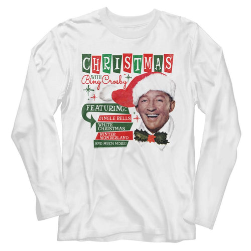 Bing Crosby Christmas With BC Adult Long-Sleeve T-Shirt