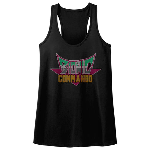 Bionic Commando Pixel Logo Ladies Slimfit Racerback