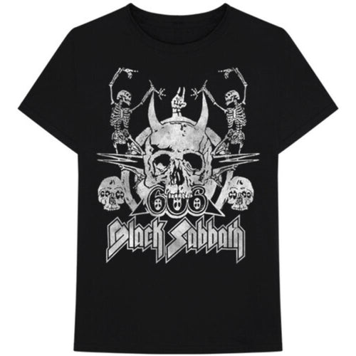 Black Sabbath - Black Sabbath Dancing Skeleton Logo Short-Sleeve T-Shirt