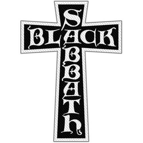 Black Sabbath Cross Logo Cut Out Standard Woven Patch