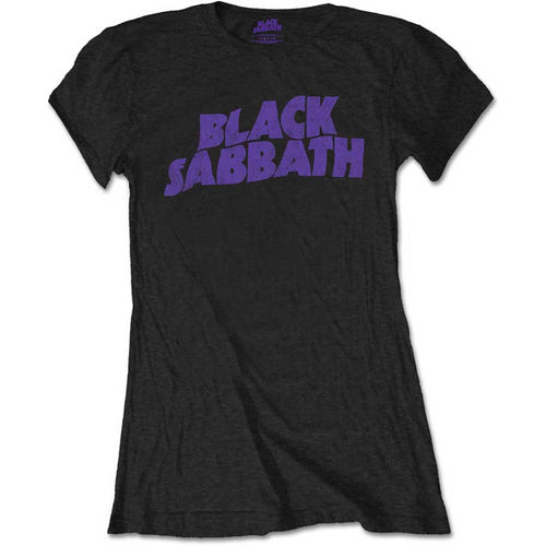 Black Sabbath Wavy Logo Vintage Ladies T-Shirt