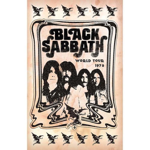 Black Sabbath World Tour 1978 Textile Poster