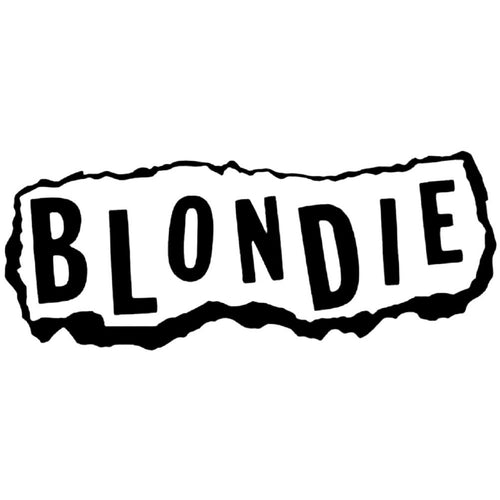 Blondie Torn Paper Logo Rub-On Sticker - Black