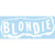 Blondie Torn Paper Logo Rub-On Sticker - White